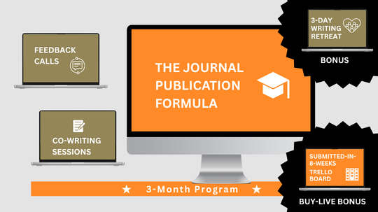 Visual display of what is included when you join the Researchers' Writing Academy.